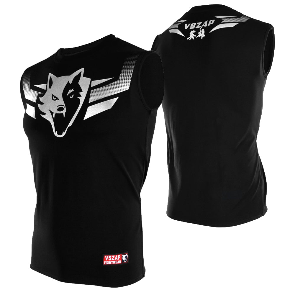 2017 New VSZAP Boxing Jerseys Fight MMA T-Shirt Gym Shorts Boxing Fitness Sport Muay Thai Cotton T Shirt Men Kickboxing