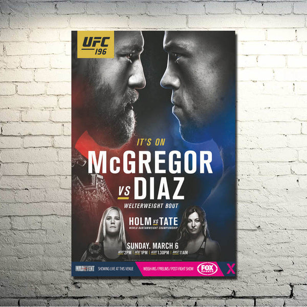 CONOR McGREGOR vs NATE DIAZ Poster - SECTOR MMA