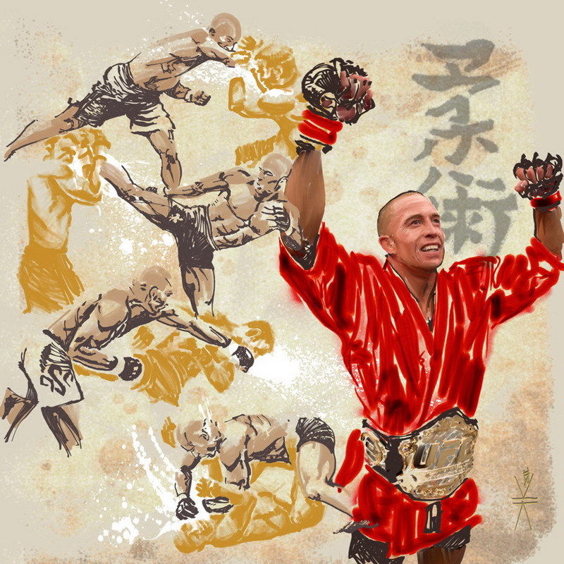 GSP Fighting Poster - SECTOR MMA