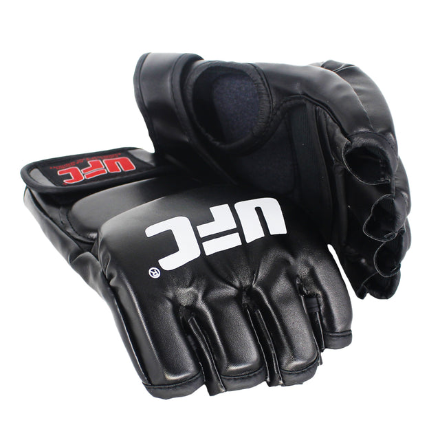 SUOTF Black Fighting MMA Boxing Sports Leather Gloves Tiger Muay Thai fight box mma gloves boxing sanda boxing glove pads mma - SECTOR MMA