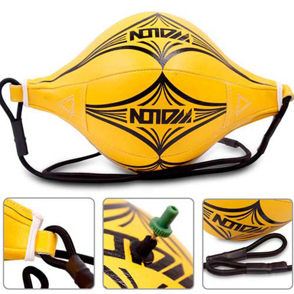 New Double End MMA Boxing Training Punching Bag Speed Ball Yellow Fight Ball