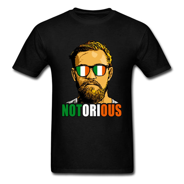 2018 New Listing Mens Black T-Shirt Irish MMA UFC T Shirt Conor Mcgregor Fight Boxer Tshirt High Quality Pure Cotton Tees Male