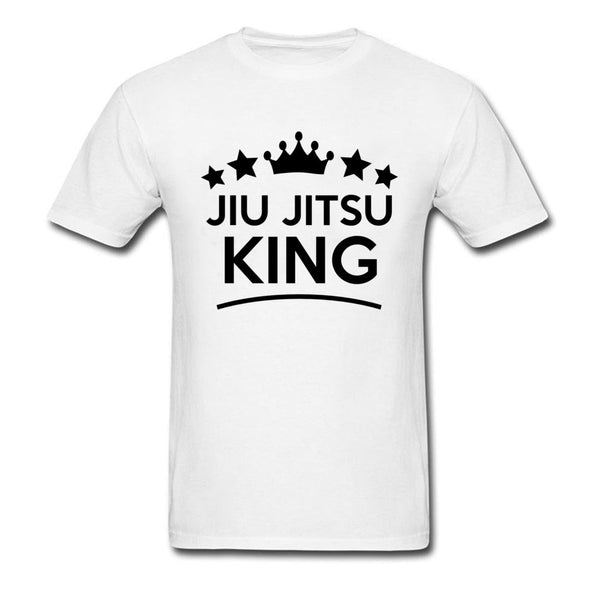 2018 New Arrival Men's Fashion White T Shirts Text Brazil Jiu Jitsu King Tshirt For Men UFC T Shirt World Champion Contest Game