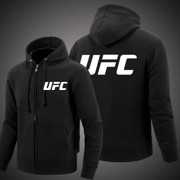 Hoodie Men MMA UFC Clothes Zipper Hooded Men Fashion Hooded Fleece Cardigan Hoodies Casual Coat Tops Hip Hop