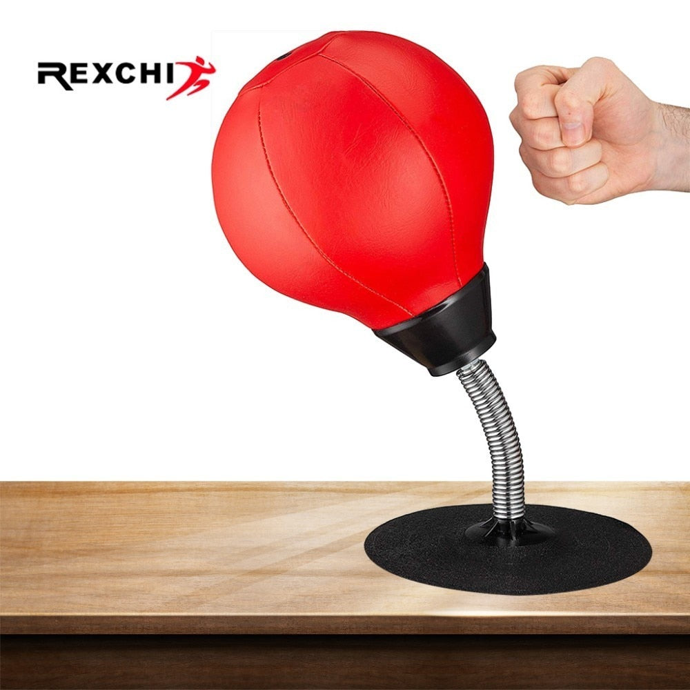 REXCHI Desktop Boxing Ball Stress Relief PU Fighting Speed Reflex Training Punch Ball for Muay Tai MMA Exercise Sports Equipment