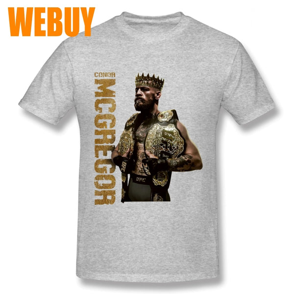 High-Q Unisex O-neck Conor McGregor UFC Champion Vintage T Shirt Unisex Popular Streetwear Homme Tee Shirt